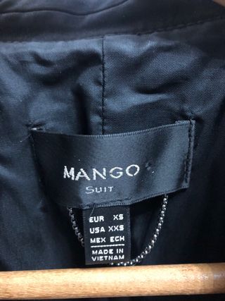 Chaqueta Mango Negra Talla XS