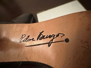 Sandalias Pilar Burgos Piel Azul Talla 37