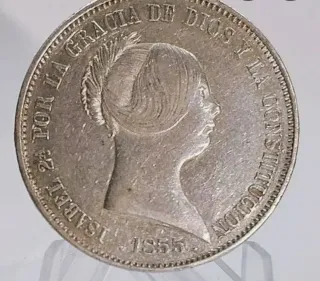 Moneda Antigua Isabel II 1855