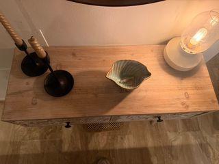 Mueble recibidor madera tallada