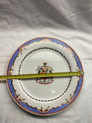 Prato Brasonado Porcelana Oriental