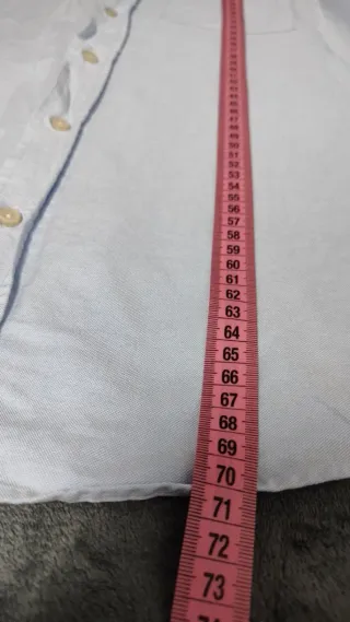 Camisa Zara Hombre Azul Claro Talla S Algodón