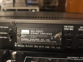 Amplificador Sansui AU-5500 Negro/Plata