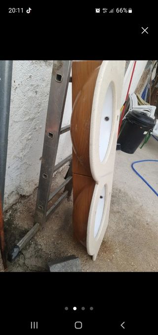 Lavabo doble de mármol