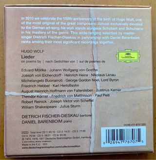 Hugo Wolf Lieder 6 CDs Fischer-Dieskau Barenboim