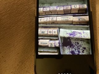 Rotuladora antigua de letras y números