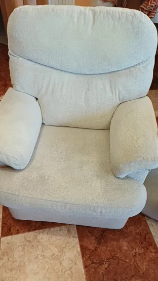 Sofá y 2 sillones relax tela