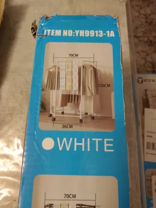 Colgador Ropa Tienda Blanco Metal