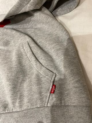 Sudadera Levi's Gris Logo Rojo Mujer/Niña