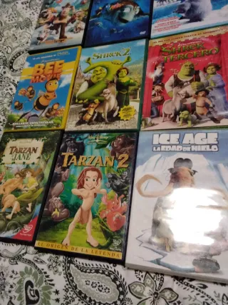 LOTE 21 DVDs Películas Animación Infantil