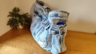 Bolso Tote Artesanal Denim Azul