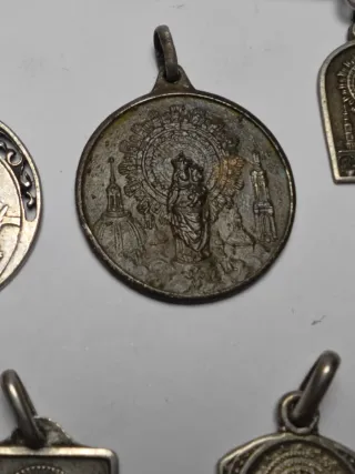 Lote Escapularios Virgen del Pilar Plata