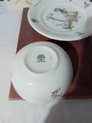 Cerámica La Cartuja Plato y Tazón Infantil