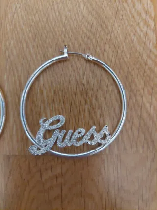 Pendientes Guess Aro Plata