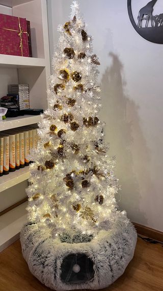Árbol de Navidad blanco artificial