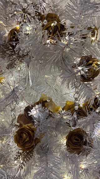 Árbol de Navidad blanco artificial