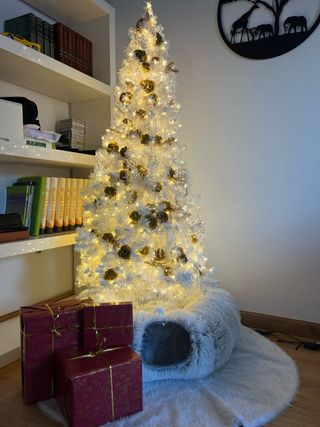 Árbol de Navidad blanco artificial