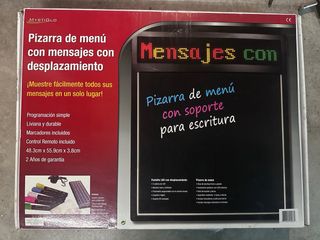 Pizarra LED MYSTIGLO con mensajes
