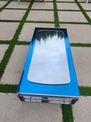 Armario baño vintage azul y blanco