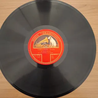 Disco pizarra 78rpm M Galvany Bel Canto/Coloratura