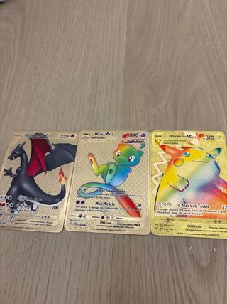 Cartas Pokémon VMAX Metalizadas Doradas