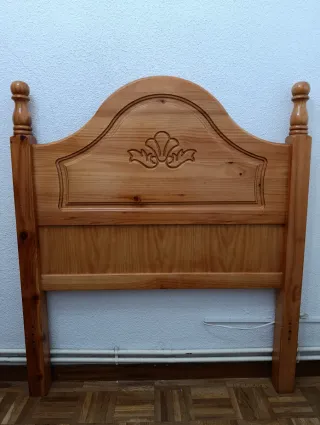 Cabecero de madera provenzal para cama de 90