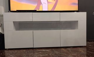 Aparador 3 puertas y 1 cajón blanco