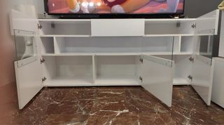 Aparador 3 puertas y 1 cajón blanco