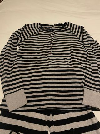 Pijama de mujer de Benetton polar fino a rayas