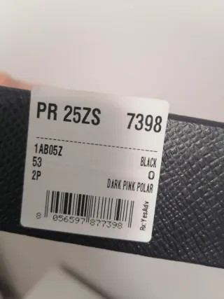 Gafas Prada Negras Rosa Cristal Originales