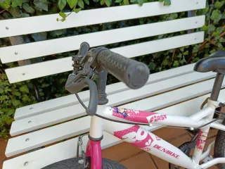 Bicicleta niña 20 DENBIKE blanca y rosa