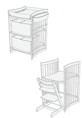 Cambiador Stokke de madera