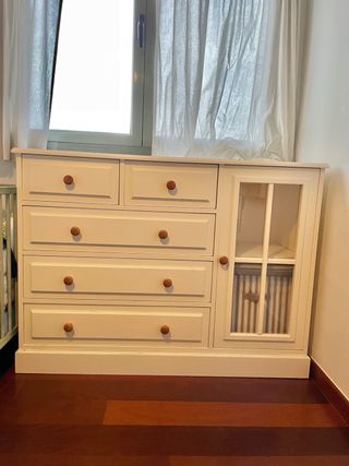 Cómoda cambiador madera maciza bebé/infantil