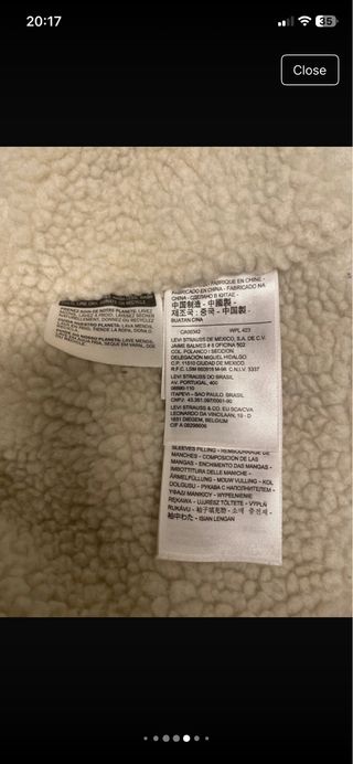 Chaqueta Levi's Trucker Talla M Beige