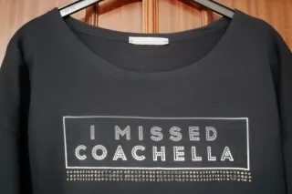 Vestido negro con estampado I MISSED COACHELLA