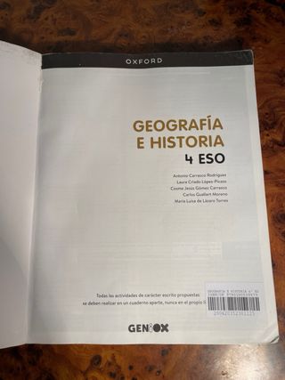 Geografía e Historia 4º ESO. Libro del estudian...