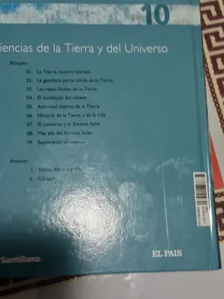 Libro de ciencias de la Tierrs y el universo