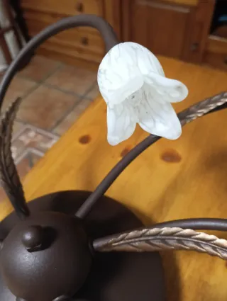 Lámpara de techo forja hojas