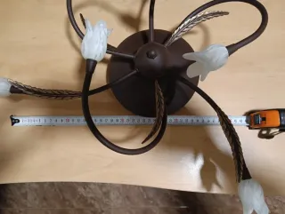 Lámpara de techo forja hojas