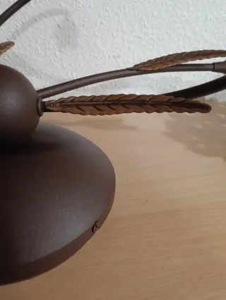Lámpara de techo forja hojas