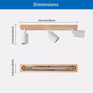 Foco Techo Madera 3 LED GU10