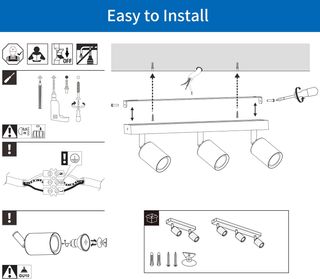 Foco Techo Madera 3 LED GU10