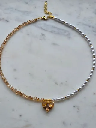 Collana fatta a mano con cuore