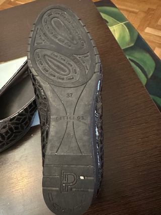 Bailarinas Pitillos Charol Tejido Talla 37