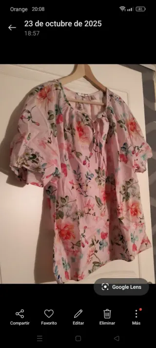 Camisa Punto Roma floral talla M