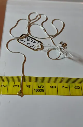 Cadena de Plata de Ley de 50cm