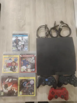 Consola PS3 Slim Nera + 5 giochi + 1 dentro FIFA17