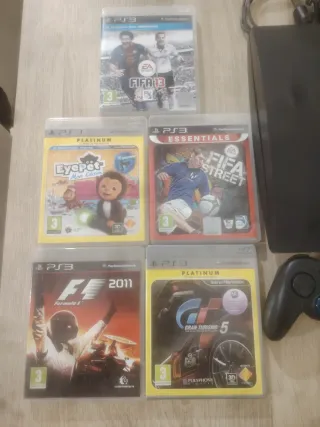 Consola PS3 Slim Nera + 5 giochi + 1 dentro FIFA17