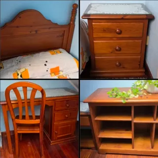 Muebles habitación juvenil madera maciza de pino
