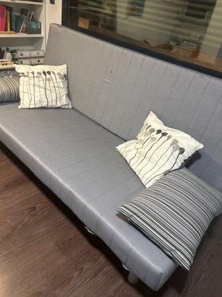 Sofá Cama Gris Plegable desenfundable 200x145cm